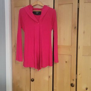 Calvin Klein Performance Quick Dry Hot Pink Cardigan, Size Extra Large